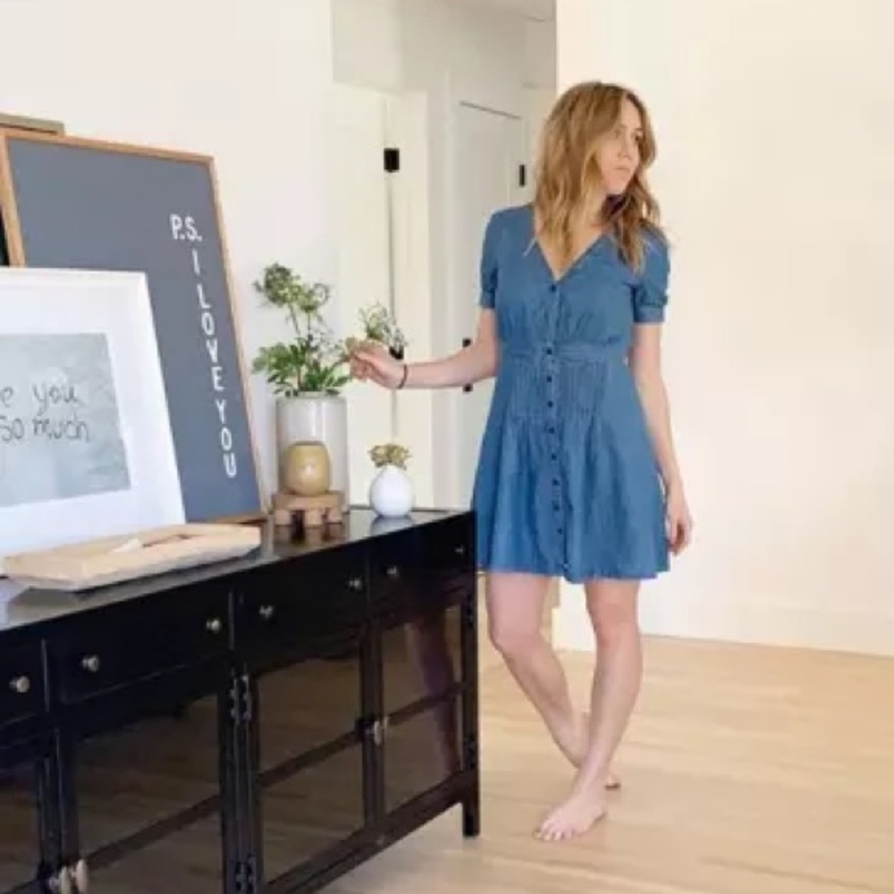 Madewell Chambray Denim Jean Button Down Dress - Picture 4 of 16
